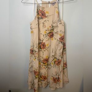 Chelsea28 | Beige Floral  Spaghetti Strap Dress | XS